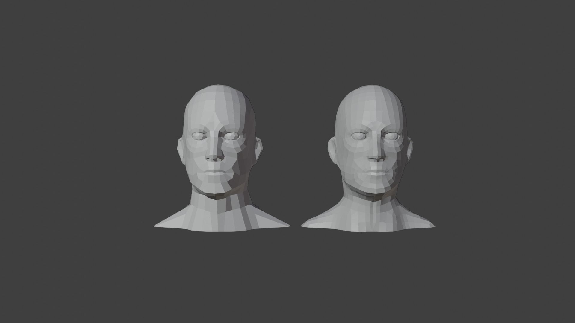 Male Heads Low-poly 3D Model Low-poly 3D model_13