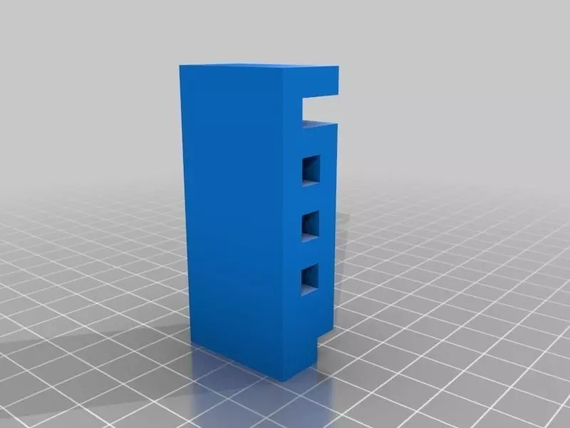Abduhraheem block with two holes in it Free 3D print model_0