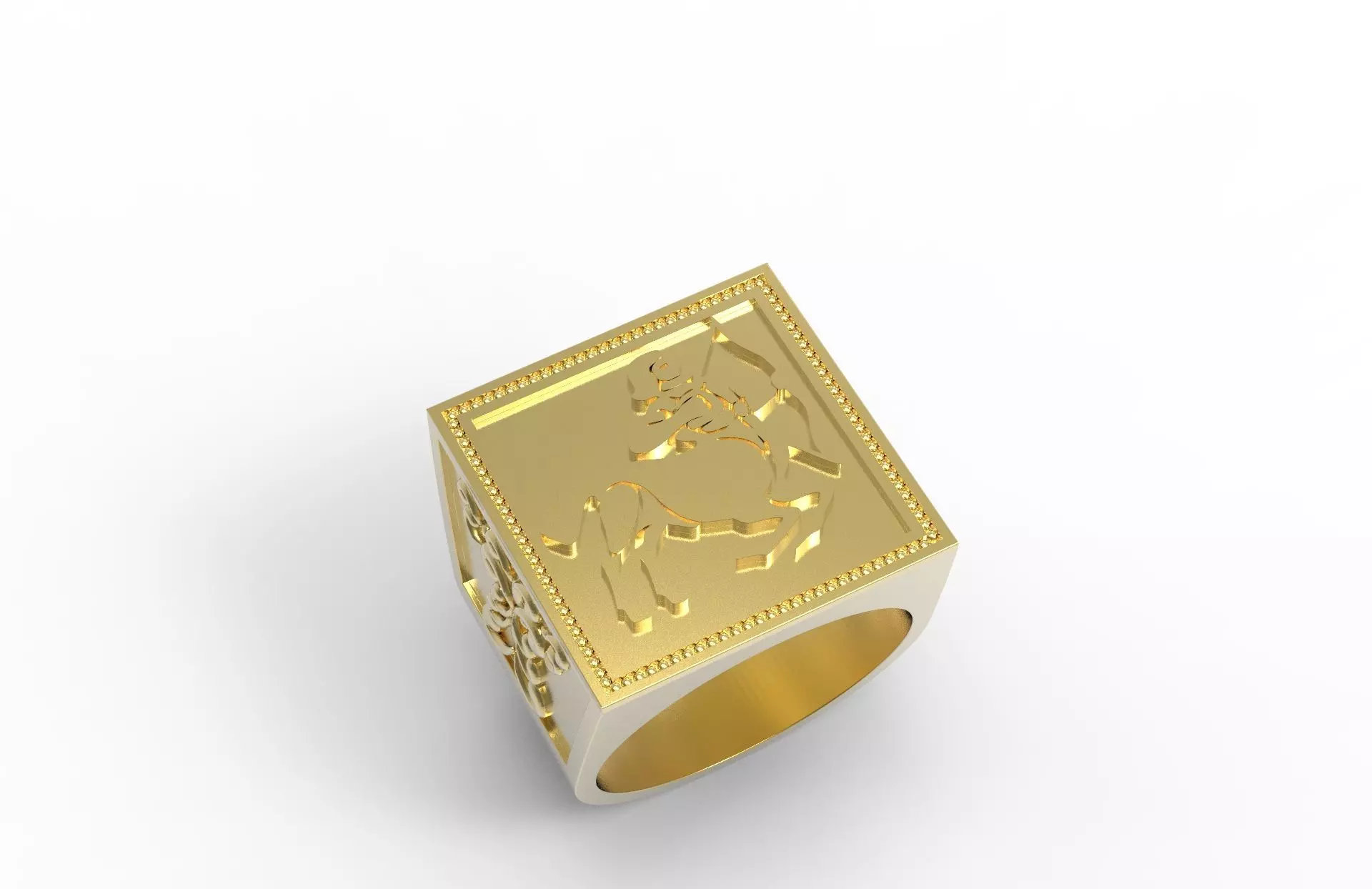 Ring with sagitarius zodiac sign 3D print model