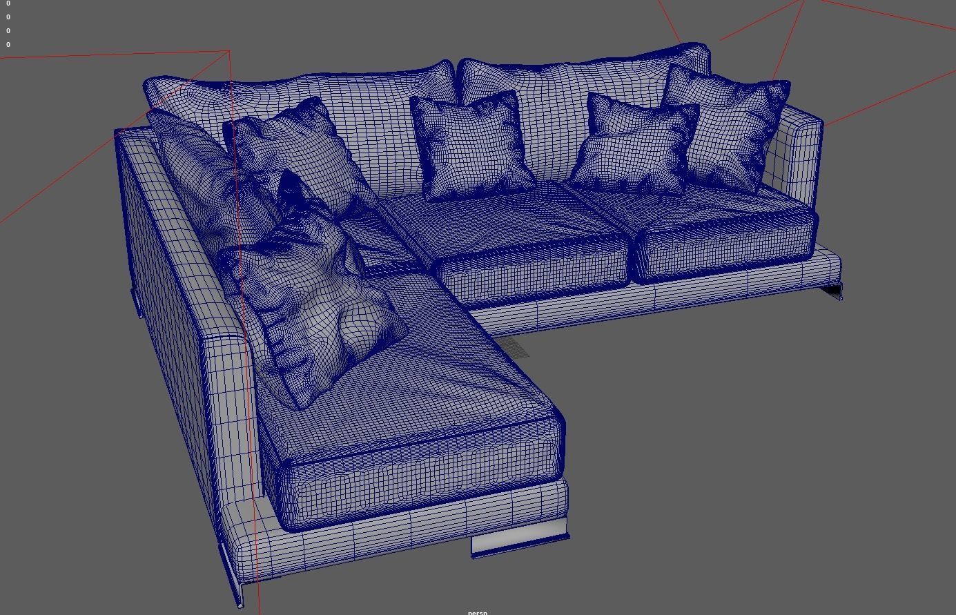 Sofa - L Shaped  3D model_7