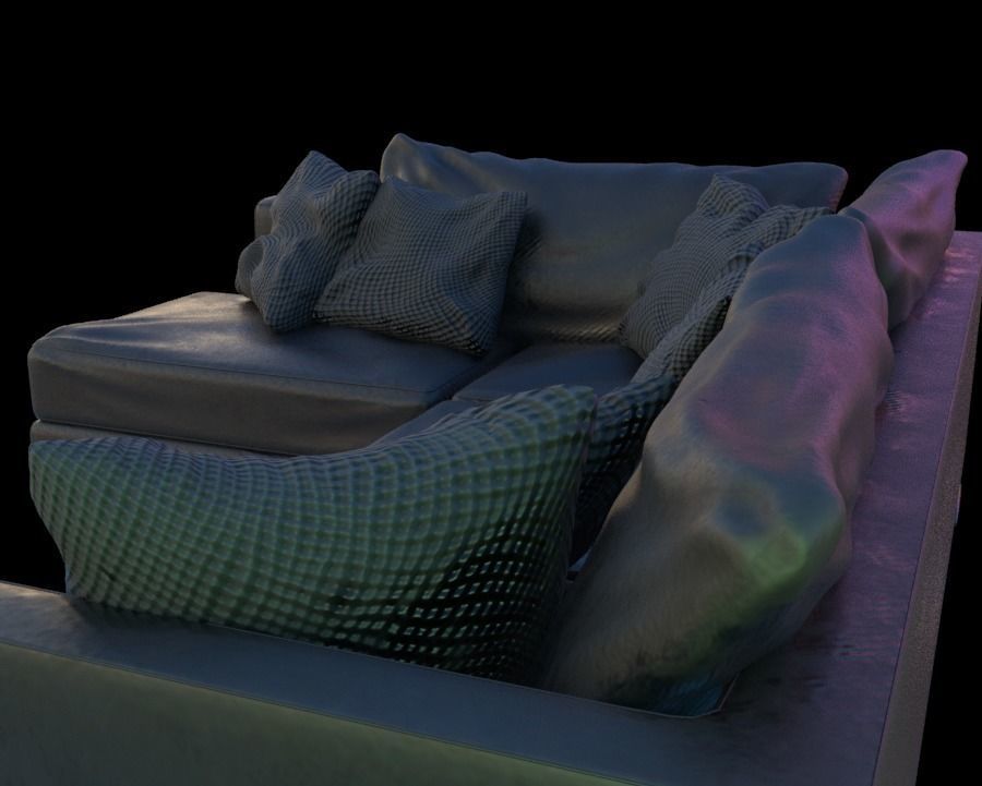 Sofa - L Shaped  3D model_9