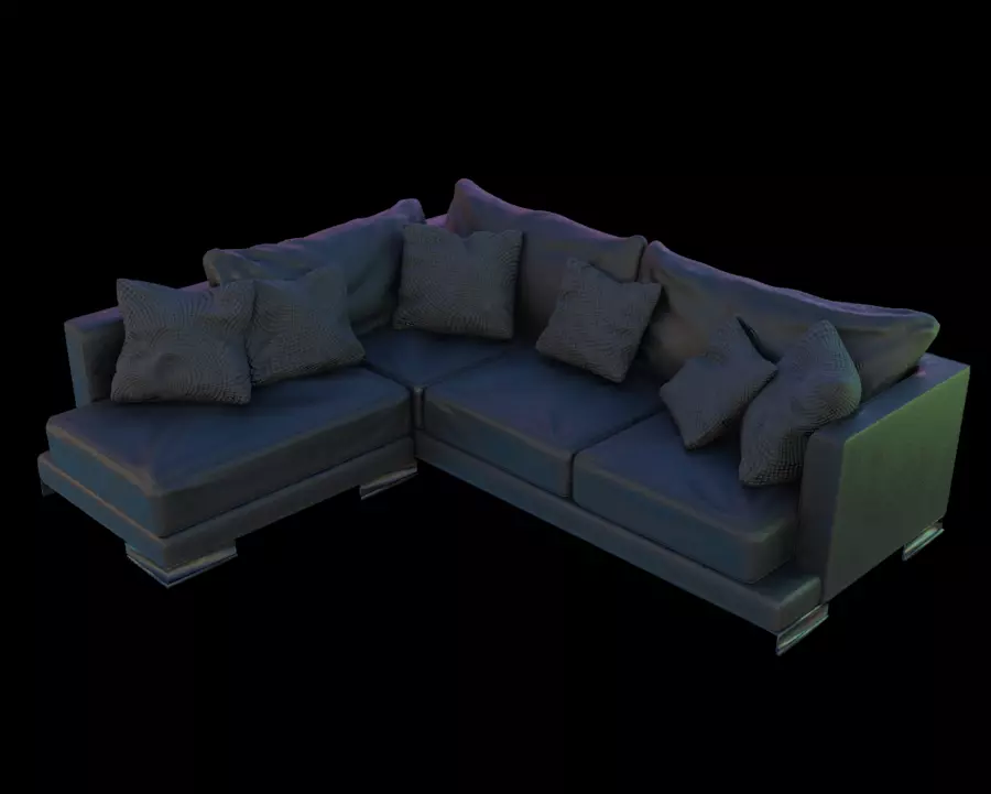 Sofa - L Shaped  3D model_0