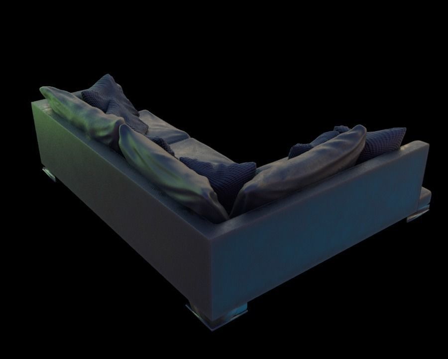 Sofa - L Shaped  3D model_8