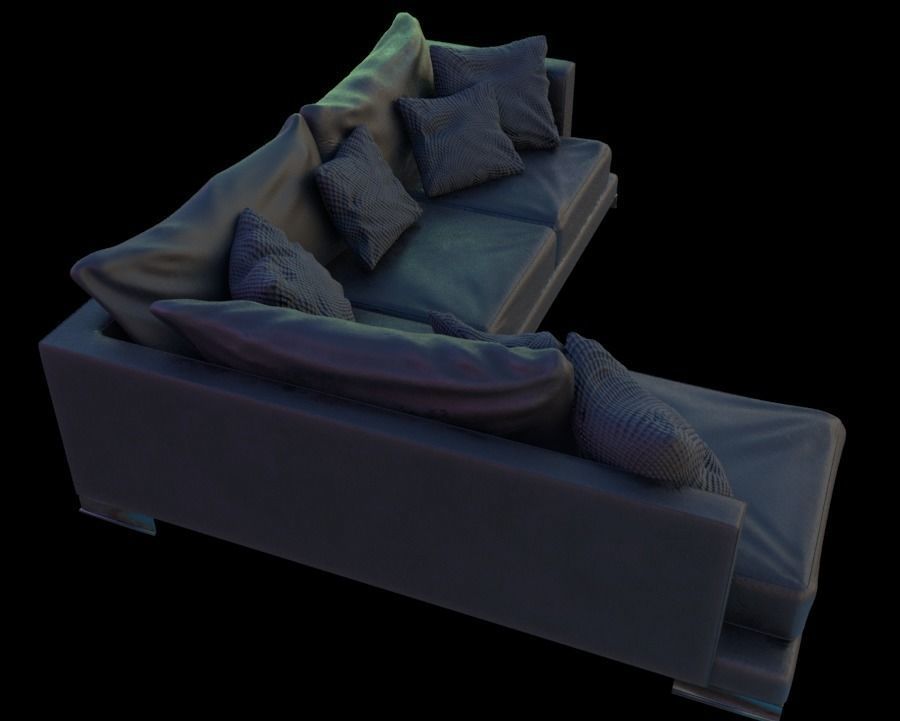 Sofa - L Shaped  3D model_6