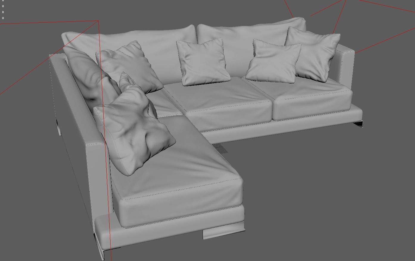Sofa - L Shaped  3D model_10