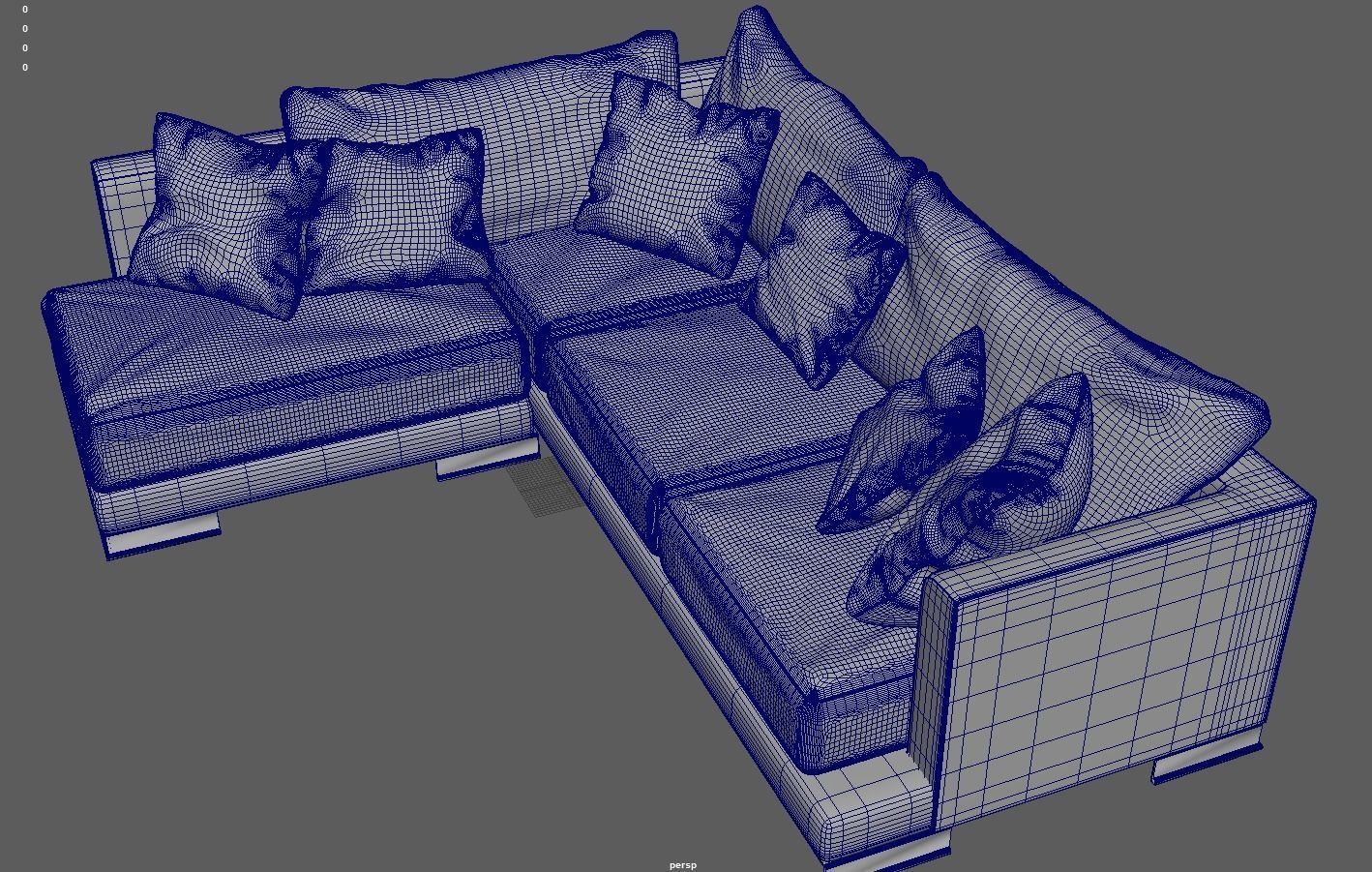 Sofa - L Shaped  3D model_2