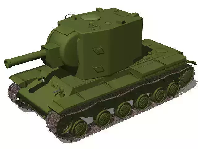 Soviet heavy tank KV-2 3D model
