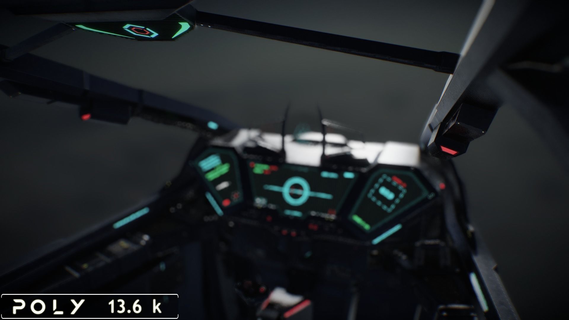Cockpit Space Fighter Game Ready 4K Low-poly 3D model_2