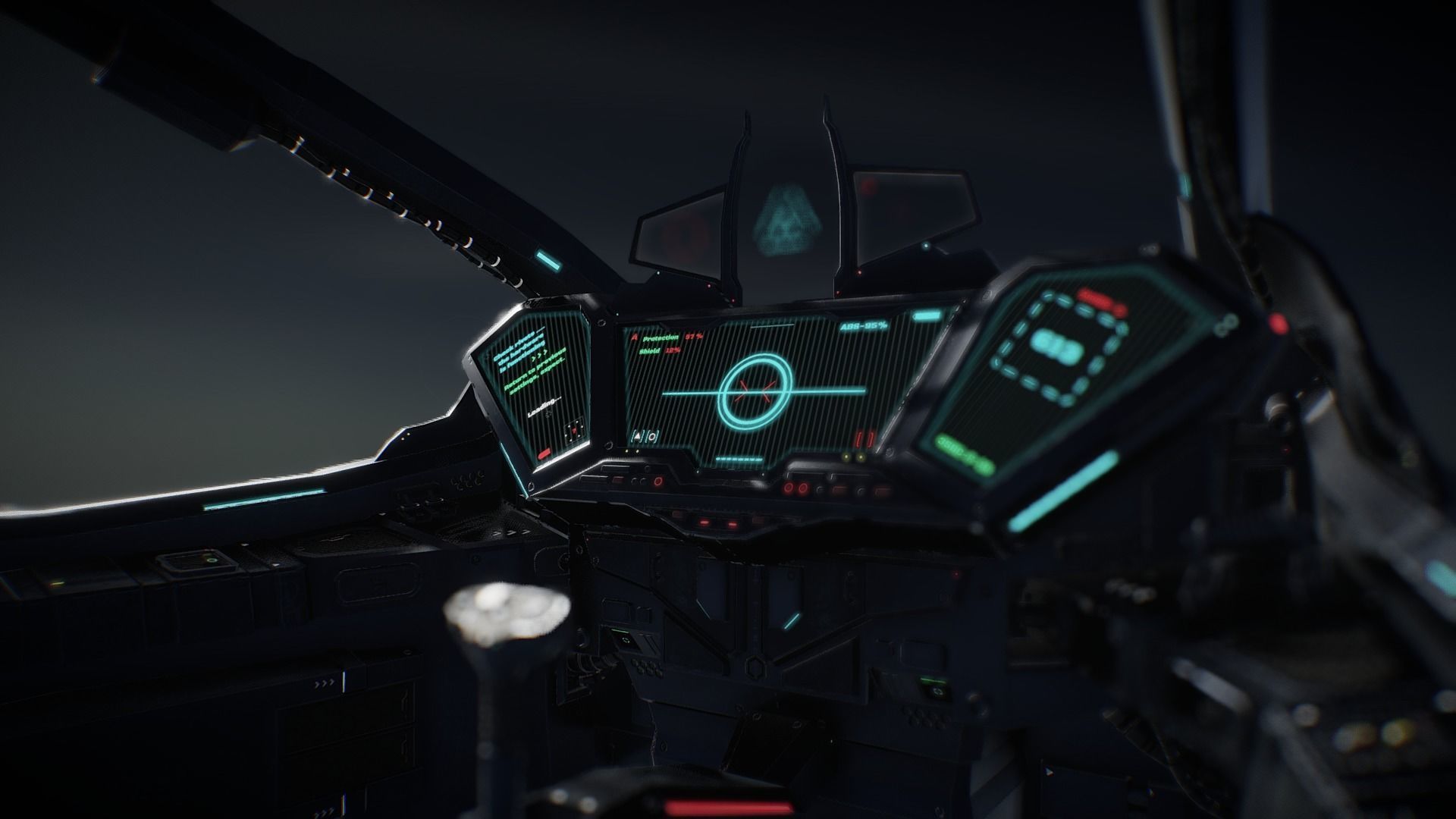 Cockpit Space Fighter Game Ready 4K Low-poly 3D model_3