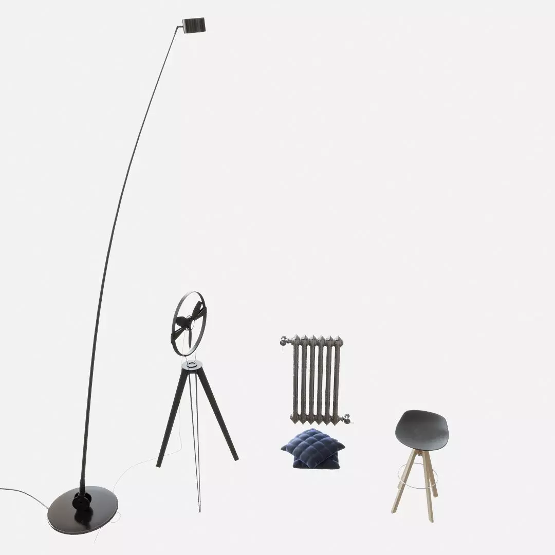 Decoration Set velvet cushion 3D model_0