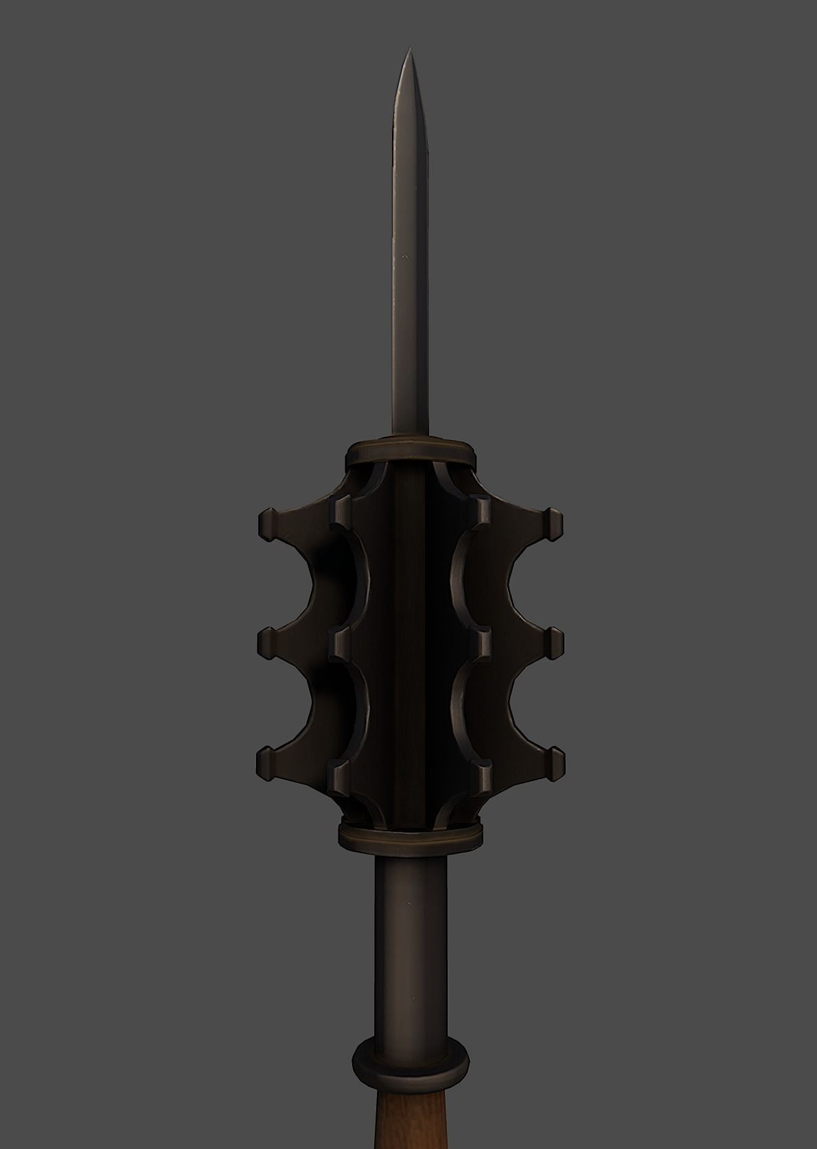 Grand mace Low-poly 3D model_6