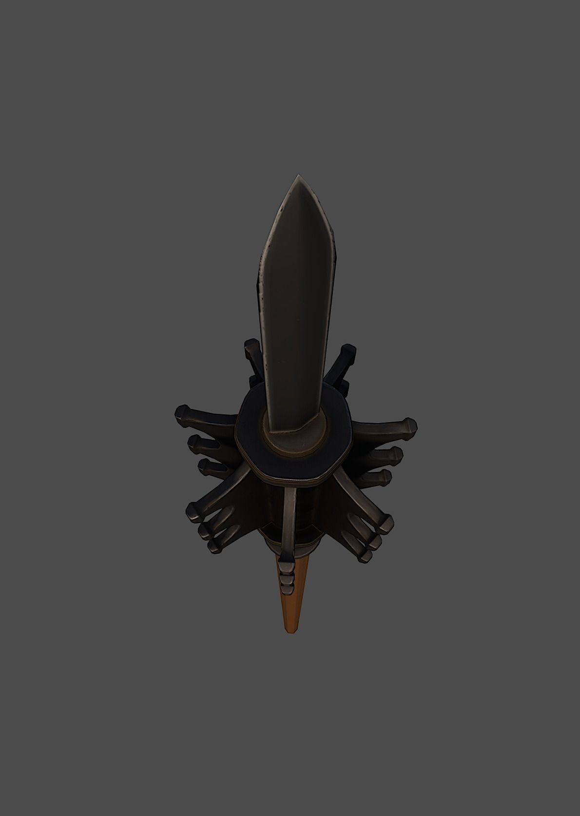 Grand mace Low-poly 3D model_5