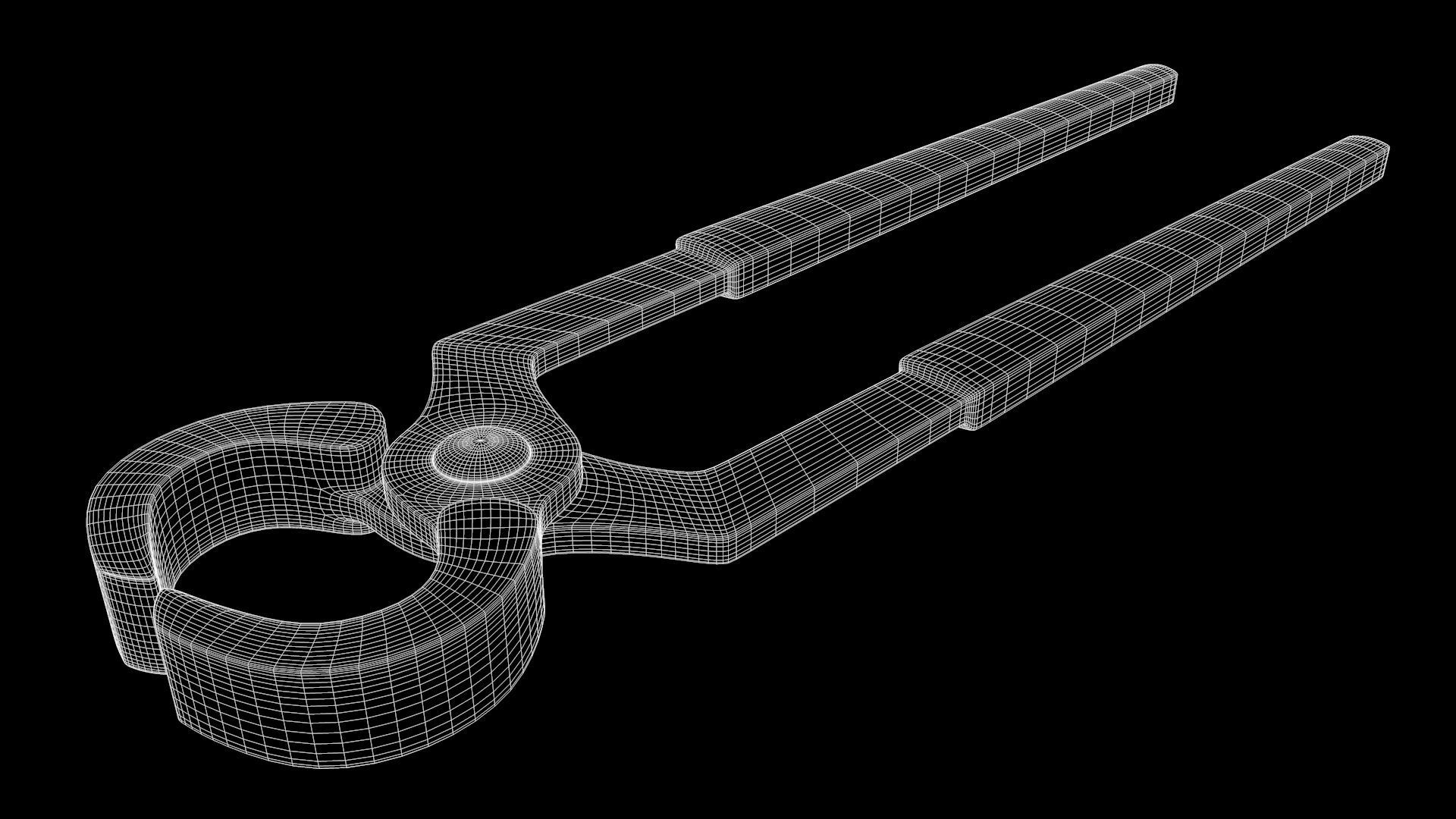 Pincers pliers Low-poly 3D model_8