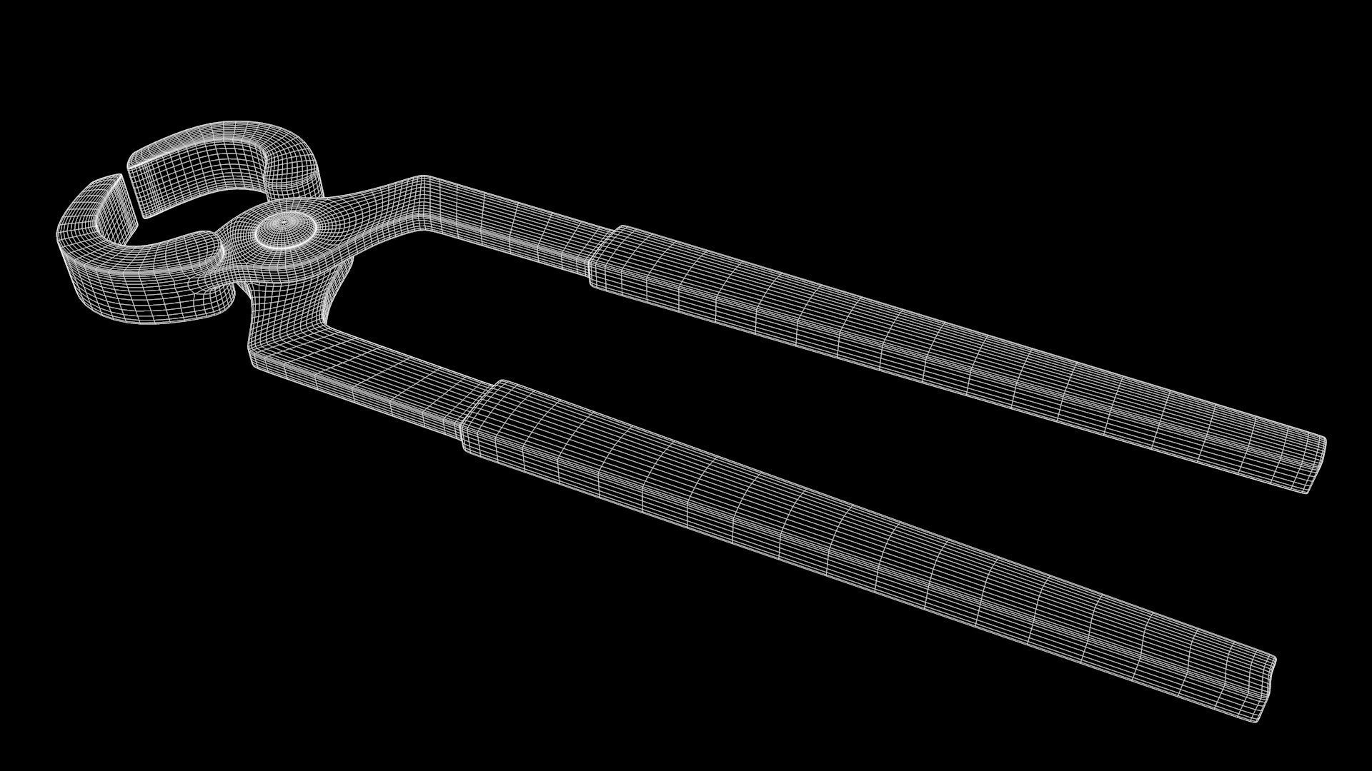 Pincers pliers Low-poly 3D model_9
