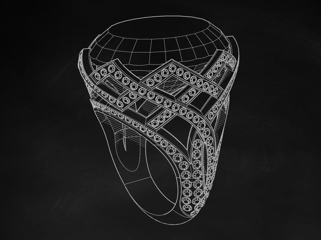 Jewelry Luxury Ring 3D print model_1