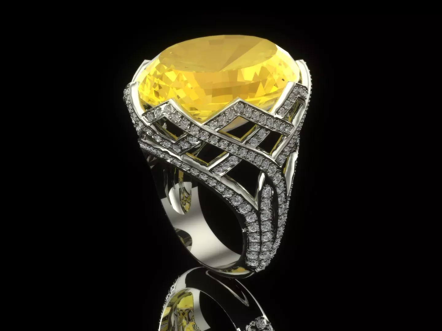 Jewelry Luxury Ring 3D print model_0