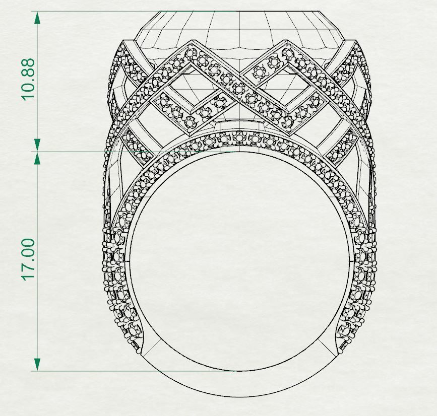 Jewelry Luxury Ring 3D print model_5