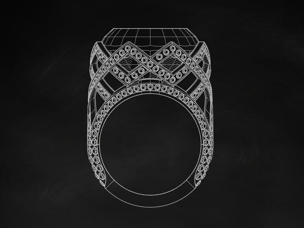 Jewelry Luxury Ring 3D print model_3