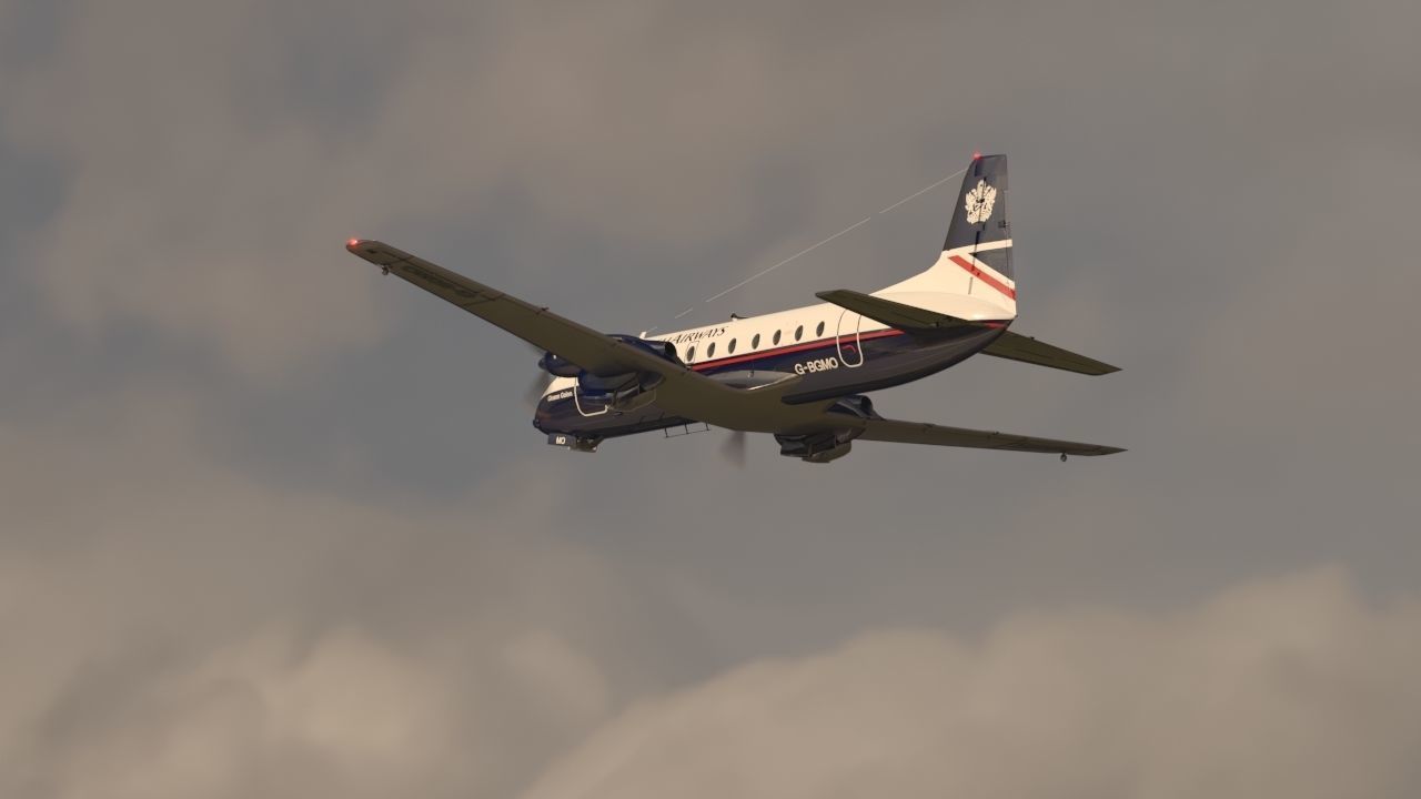 Hawker Siddeley 748 British Airways PBR Low-poly 3D model_22