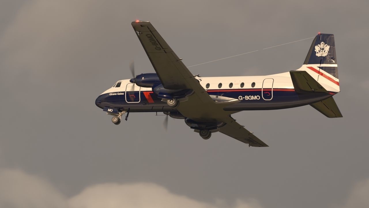 Hawker Siddeley 748 British Airways PBR Low-poly 3D model_21