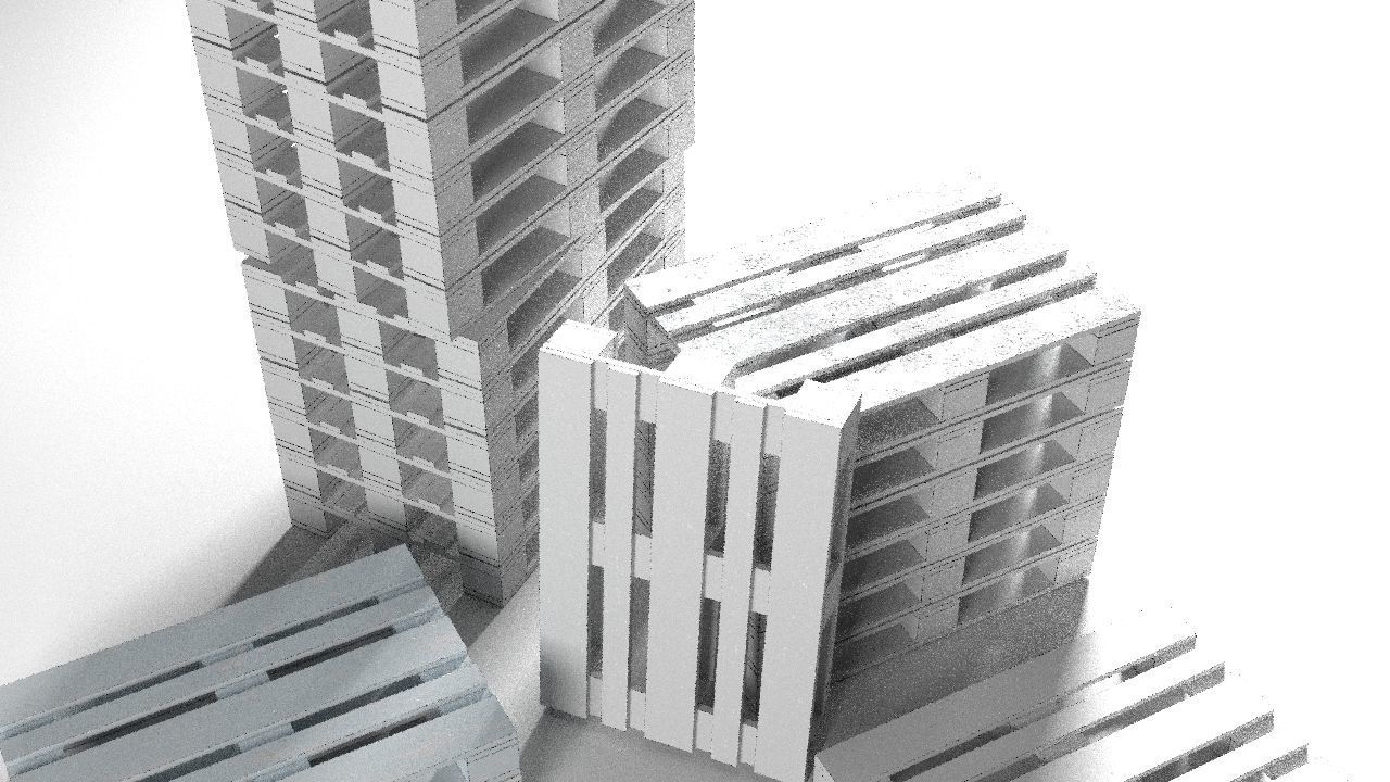 Pallet props low poly Low-poly 3D model_14