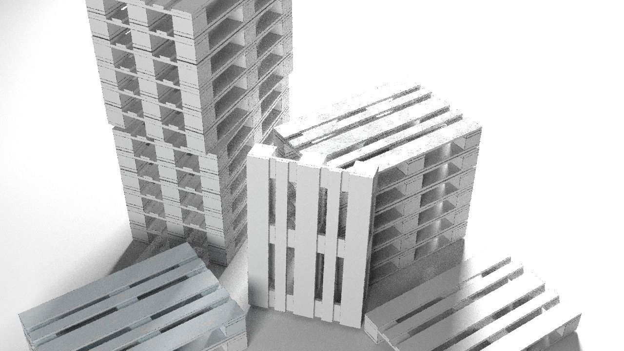 Pallet props low poly Low-poly 3D model_11