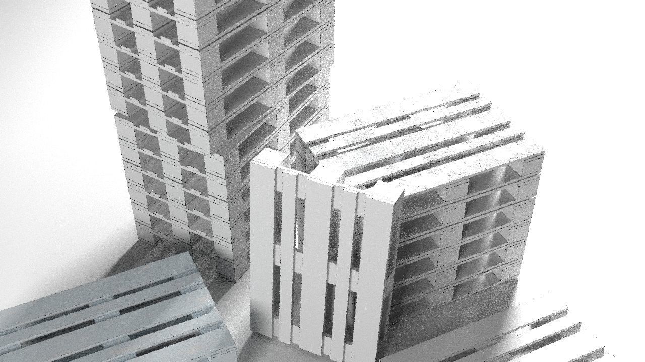 Pallet props low poly Low-poly 3D model_15