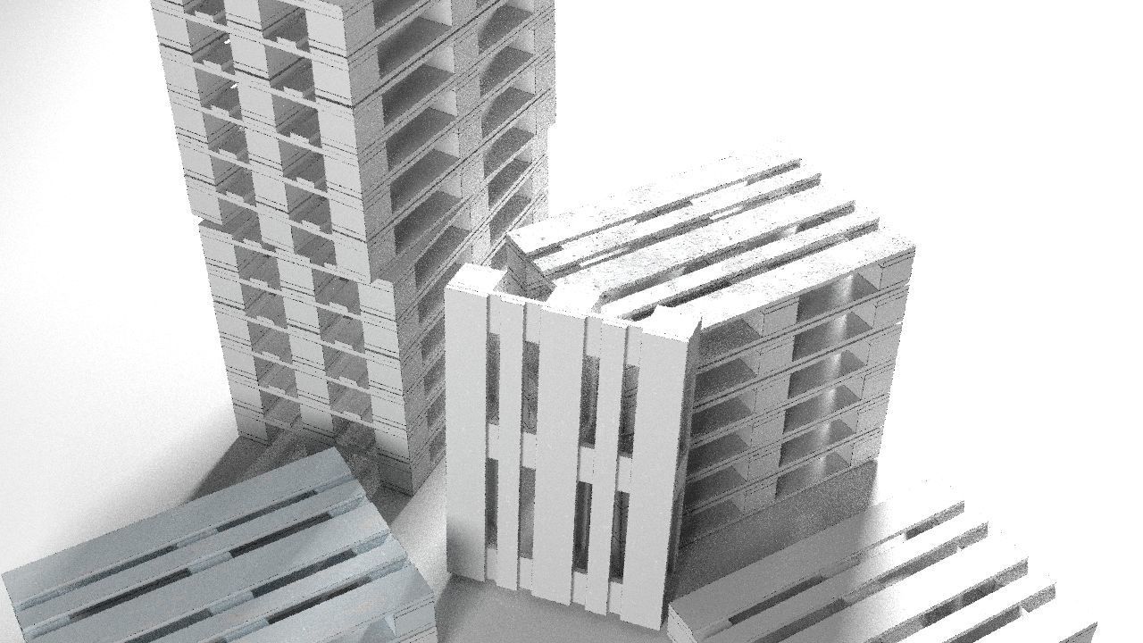 Pallet props low poly Low-poly 3D model_13