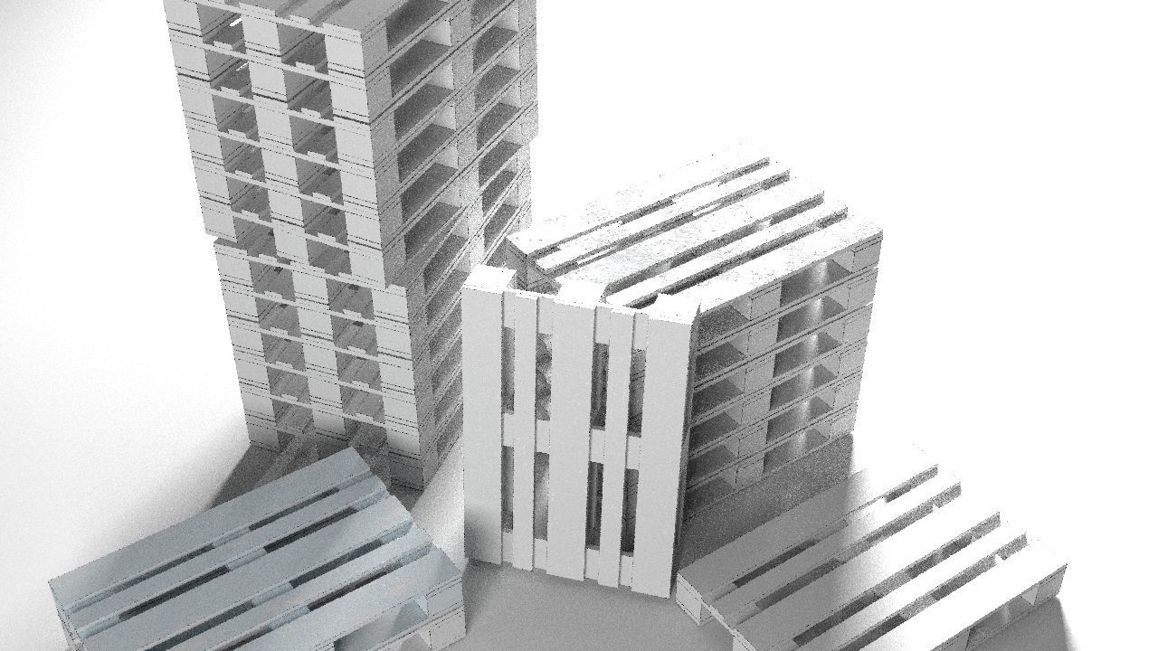 Pallet props low poly Low-poly 3D model_10