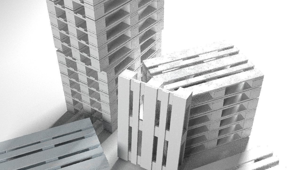 Pallet props low poly Low-poly 3D model_16