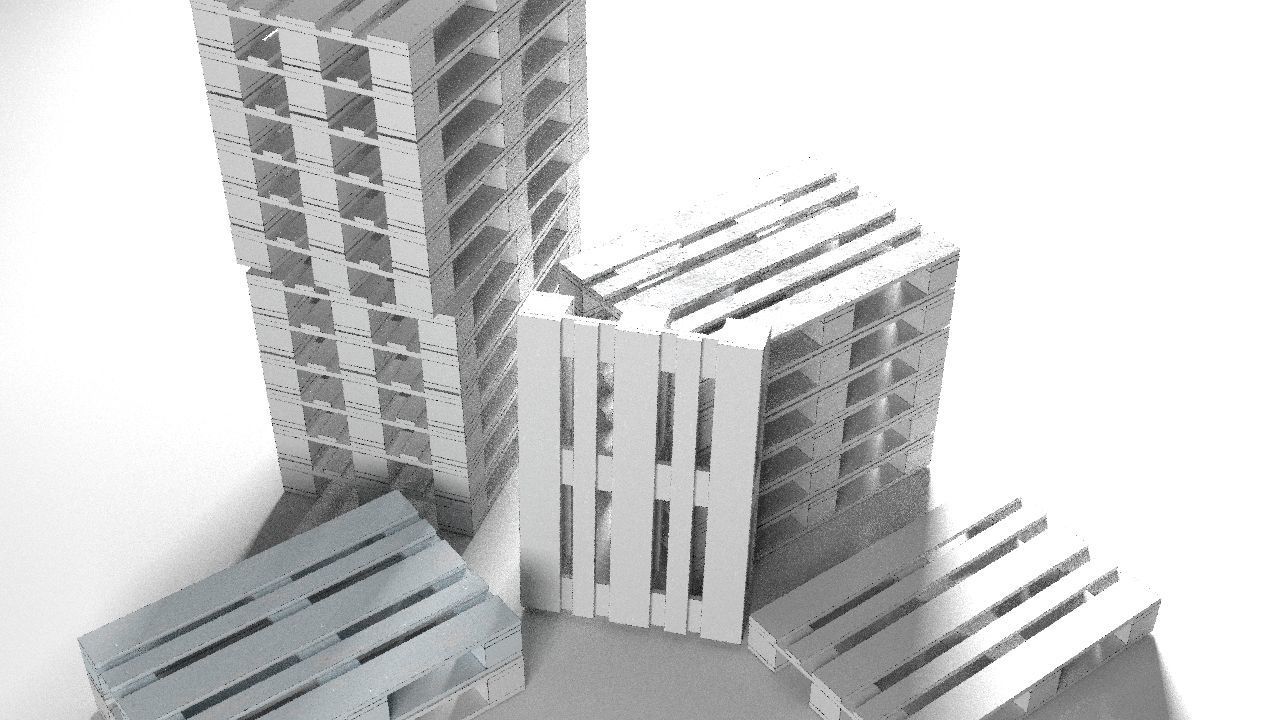 Pallet props low poly Low-poly 3D model_8