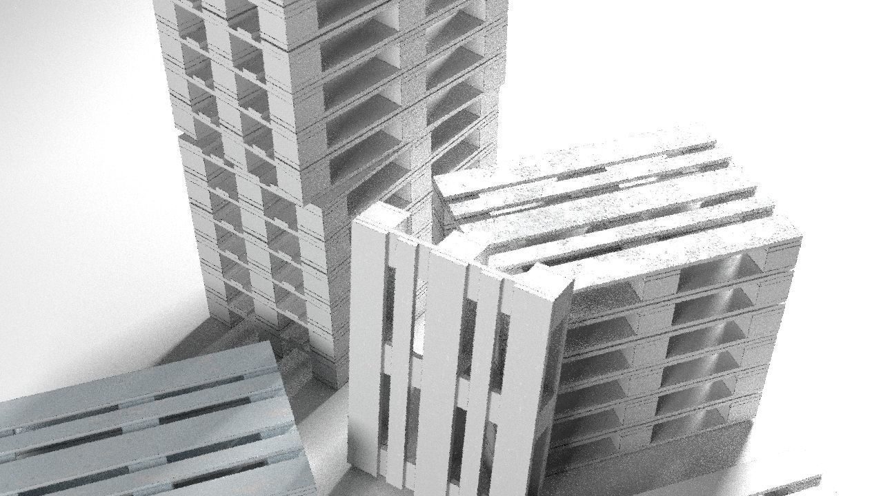 Pallet props low poly Low-poly 3D model_17