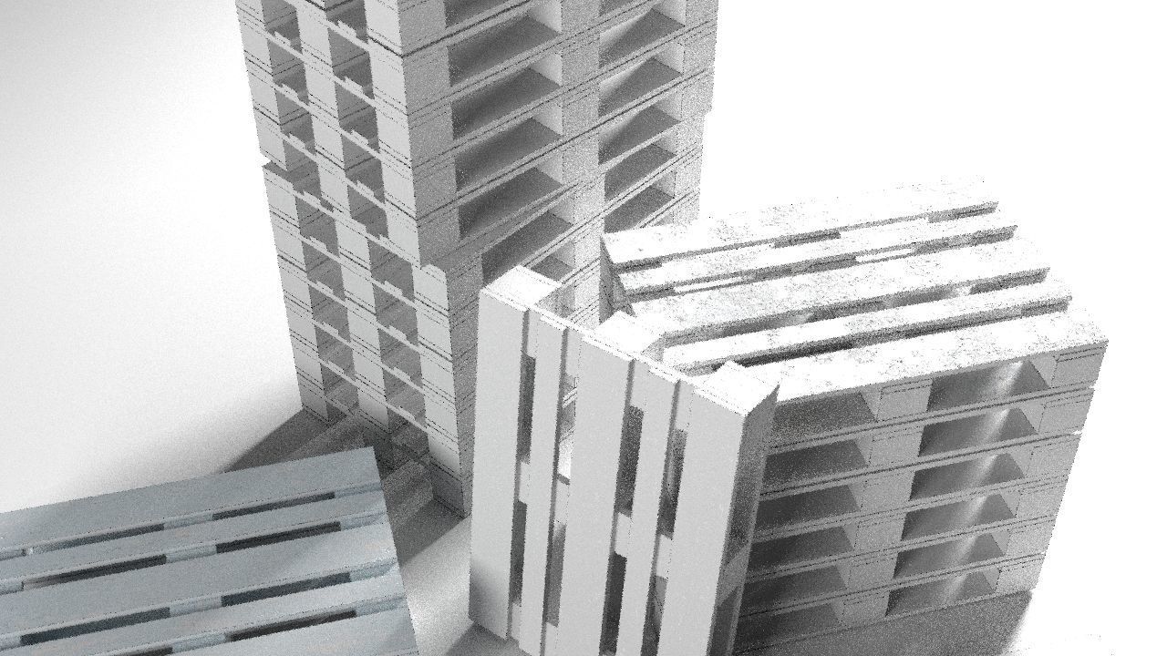 Pallet props low poly Low-poly 3D model_18