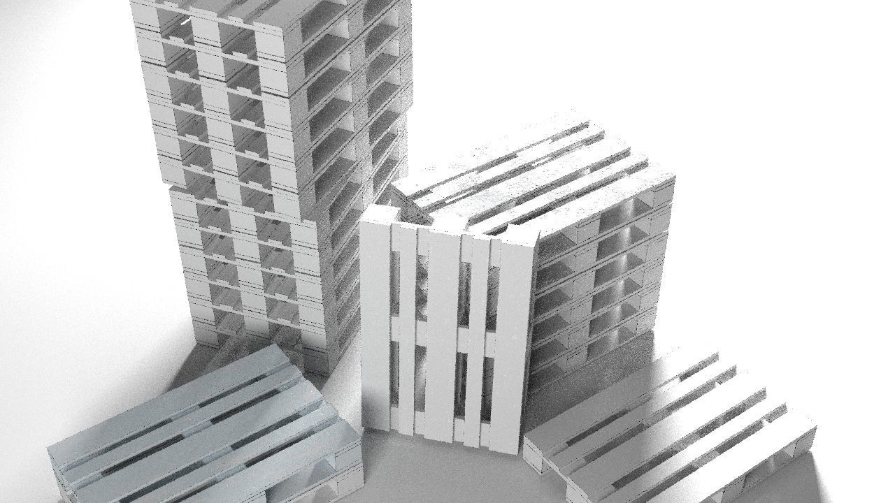 Pallet props low poly Low-poly 3D model_9