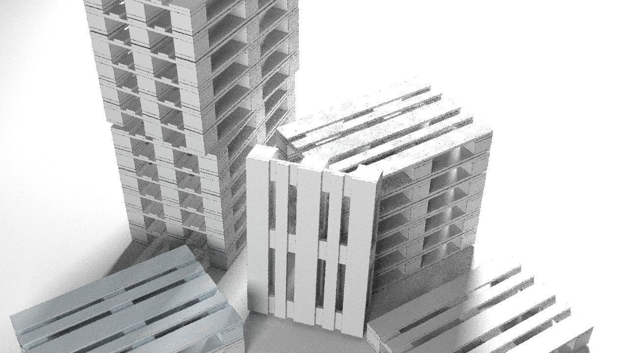 Pallet props low poly Low-poly 3D model_12