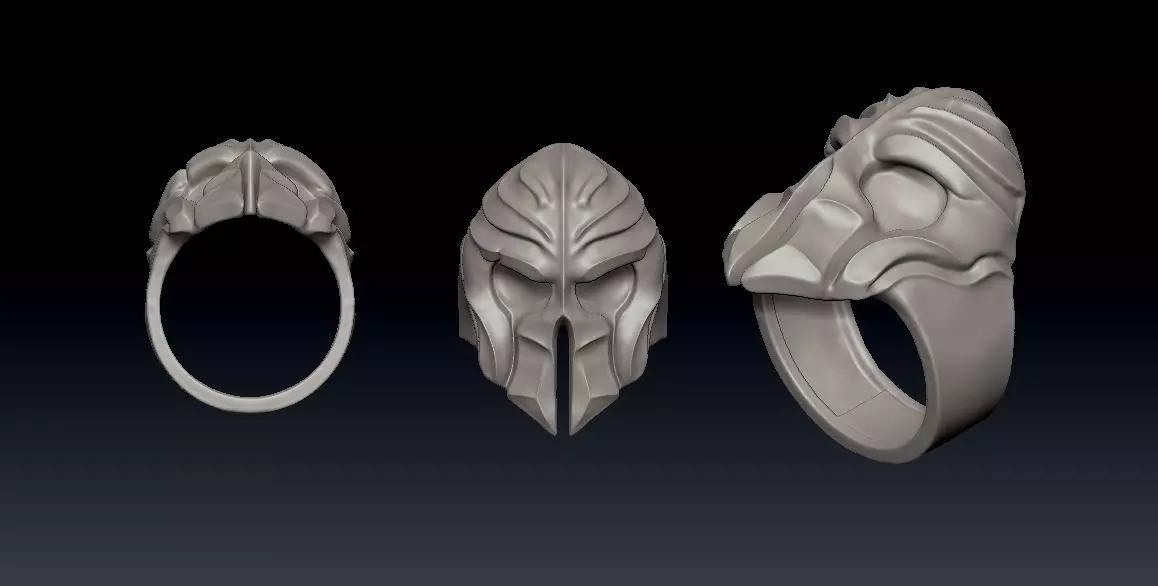 3d model ring with mask 3D print model_0