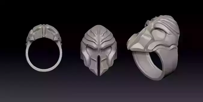 3d model ring with mask
