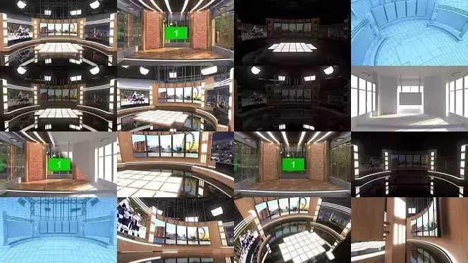 Virtual Broadcast Studio Vol3 3D Model Collection