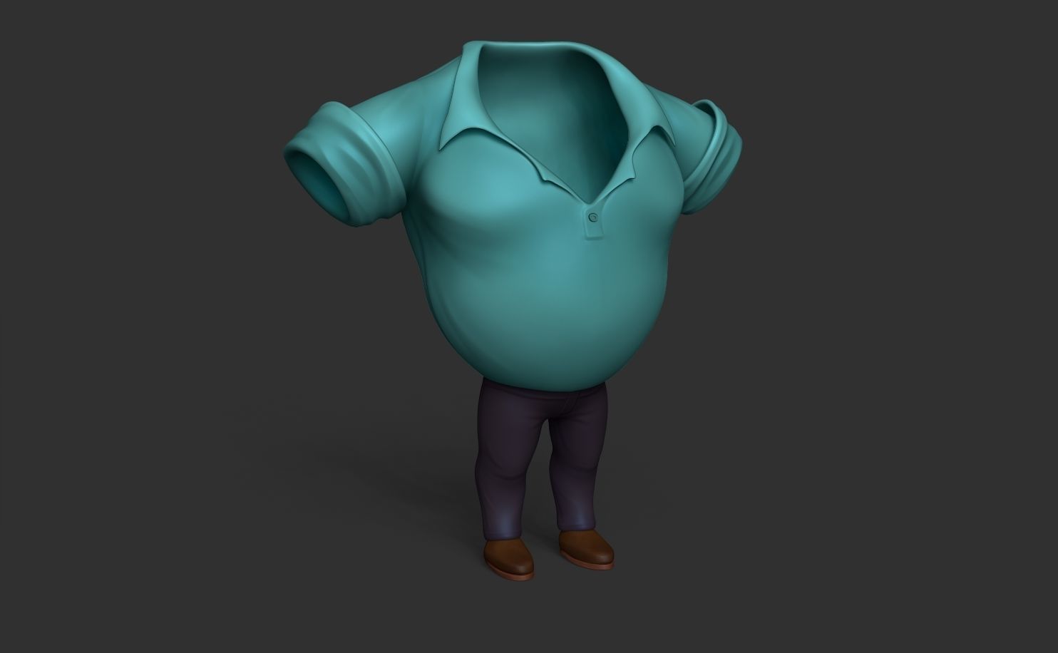 Kit - Male Character Clothes - Men Clothing Low-poly 3D model_1