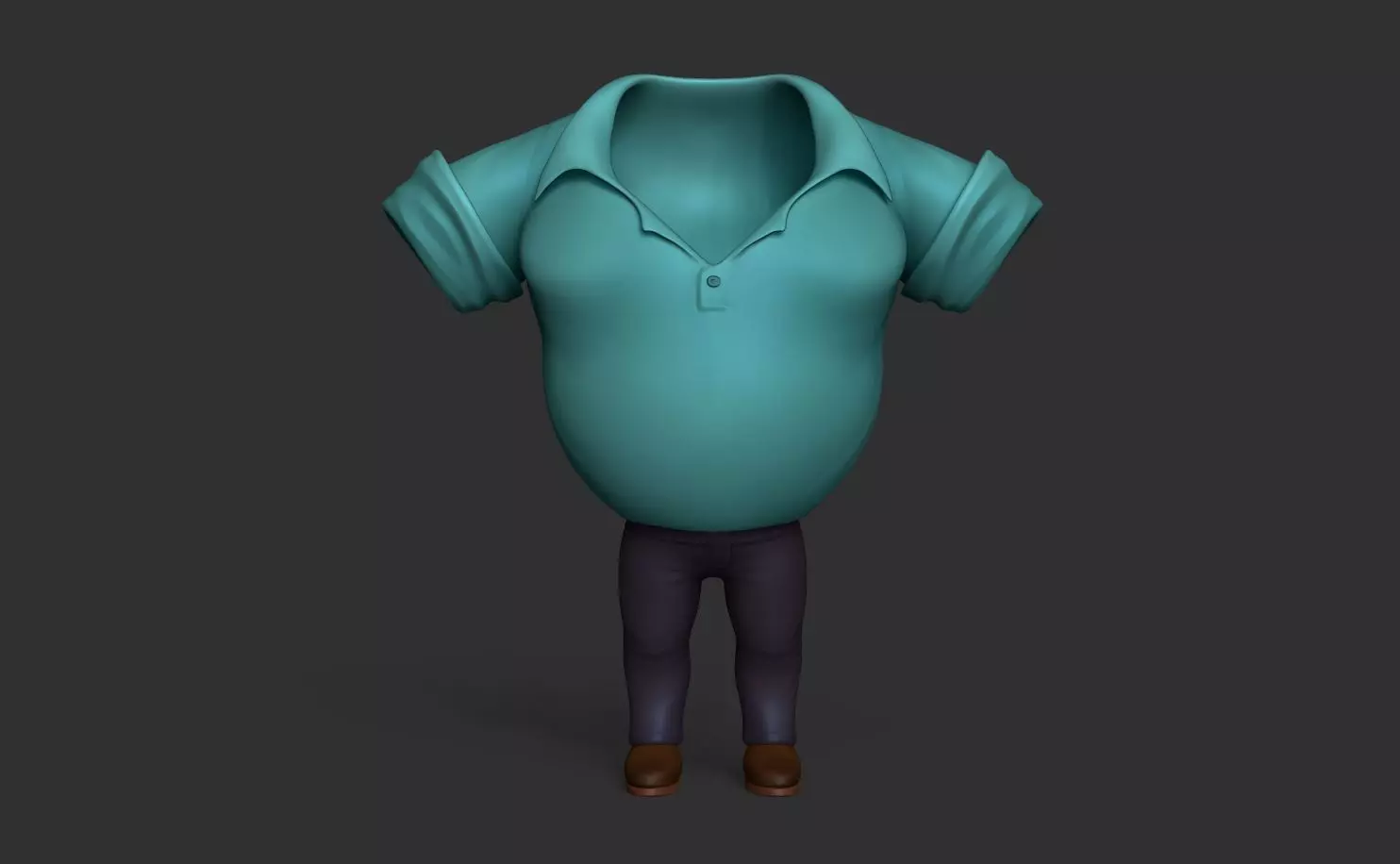 Kit - Male Character Clothes - Men Clothing Low-poly 3D model_0