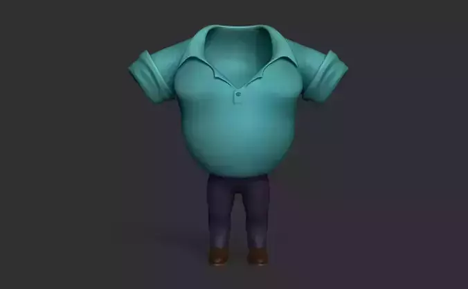 Kit - Male Character Clothes - Men Clothing Low-poly 3D model
