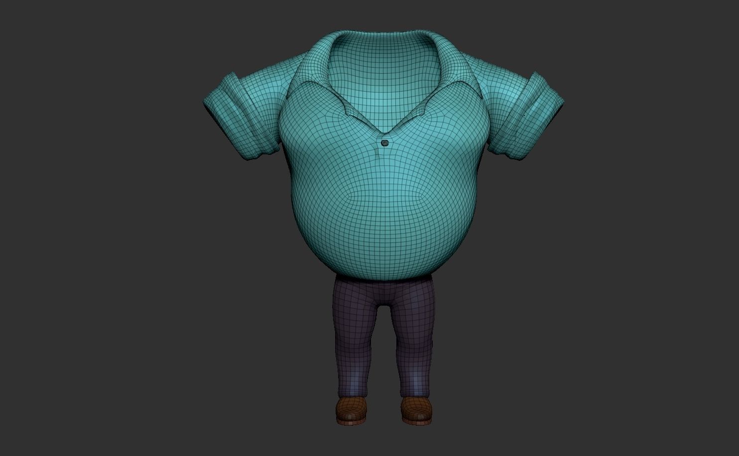 Kit - Male Character Clothes - Men Clothing Low-poly 3D model_6