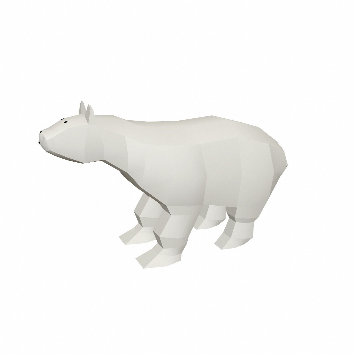 Bear Cartoon Low-poly 3D model_4