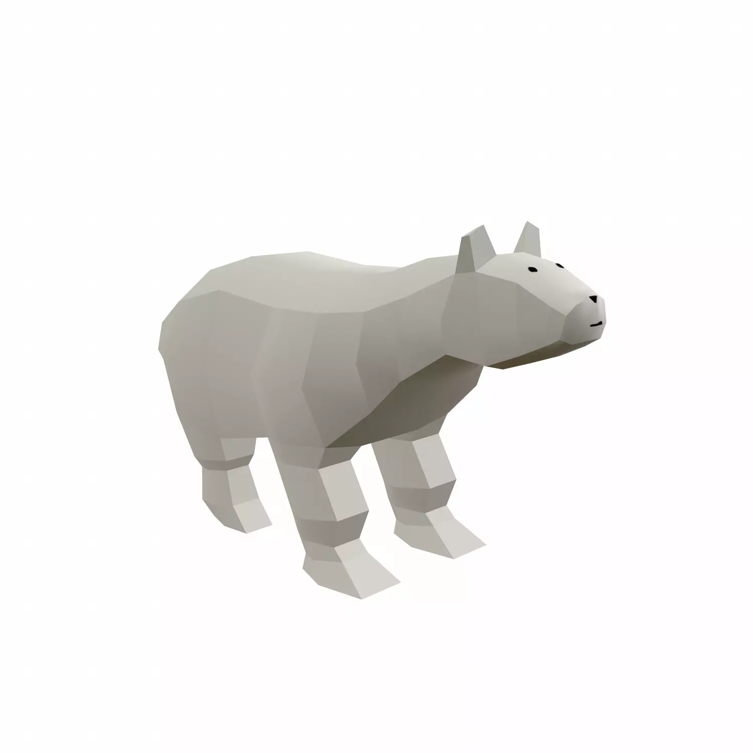 Bear Cartoon Low-poly 3D model_0