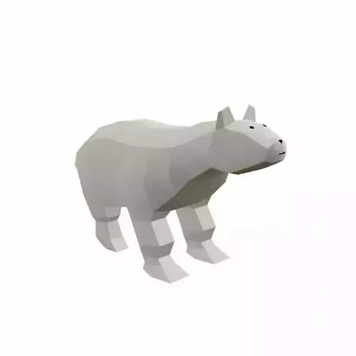 Bear Cartoon Low-poly 3D model