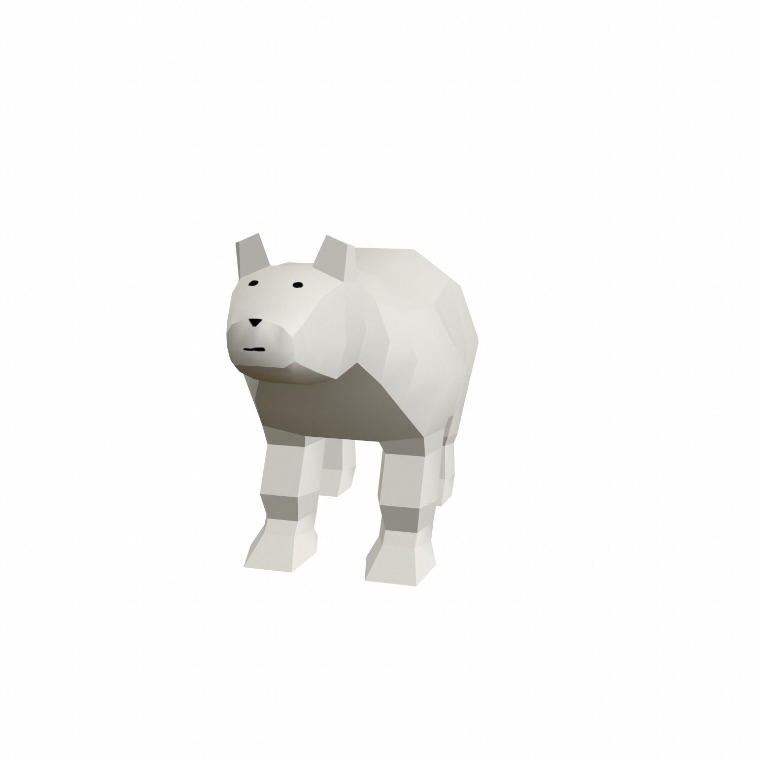 Bear Cartoon Low-poly 3D model_3