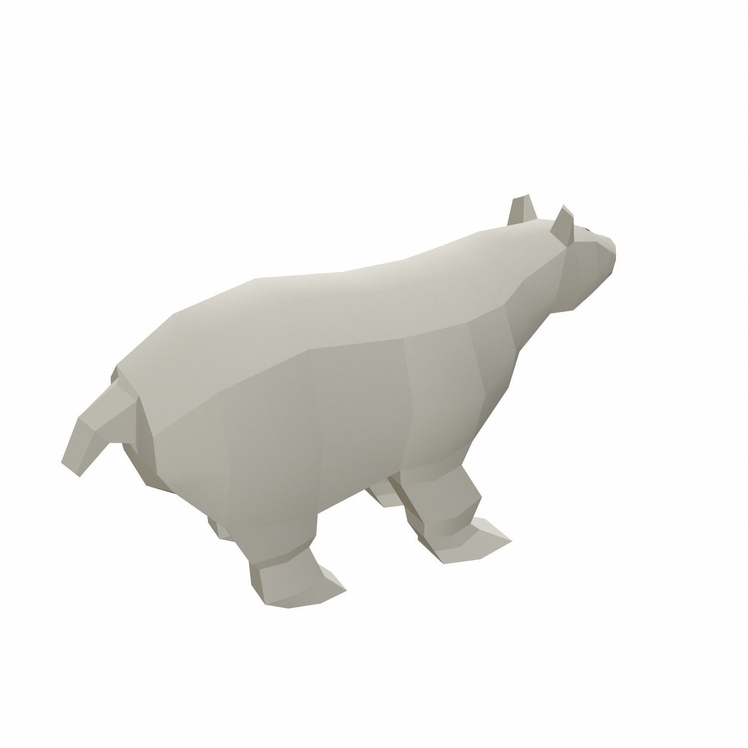 Bear Cartoon Low-poly 3D model_7