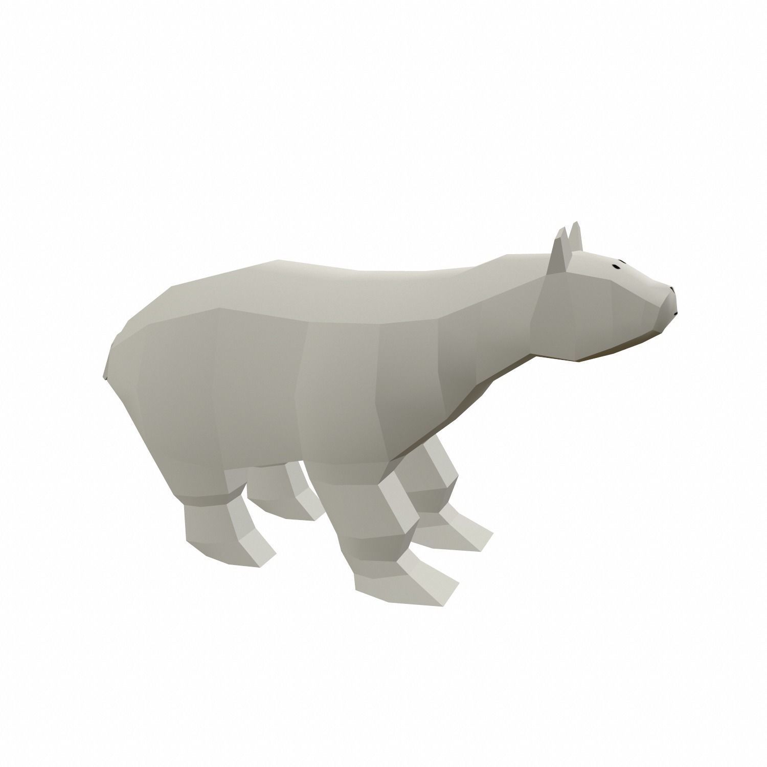 Bear Cartoon Low-poly 3D model_9