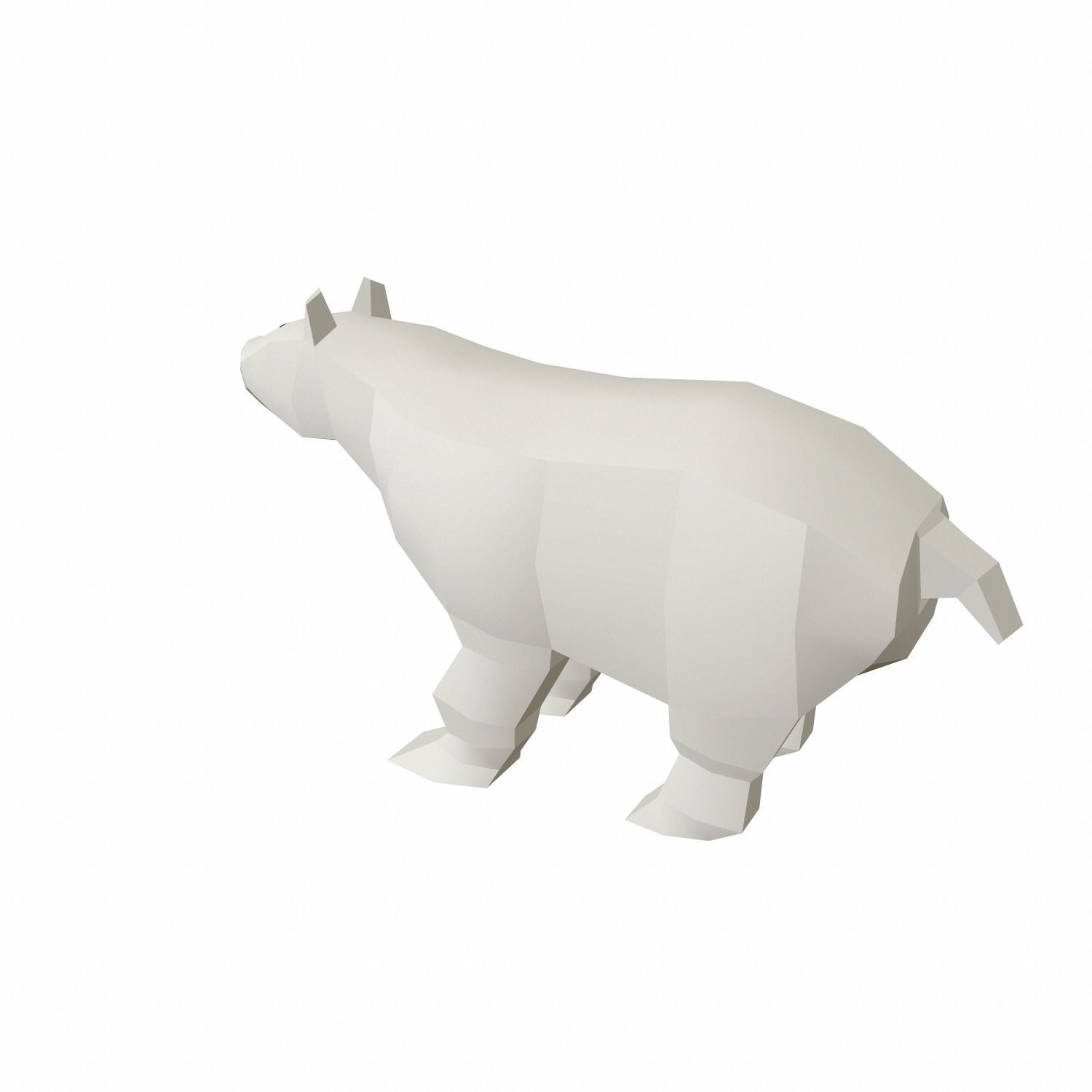 Bear Cartoon Low-poly 3D model_5