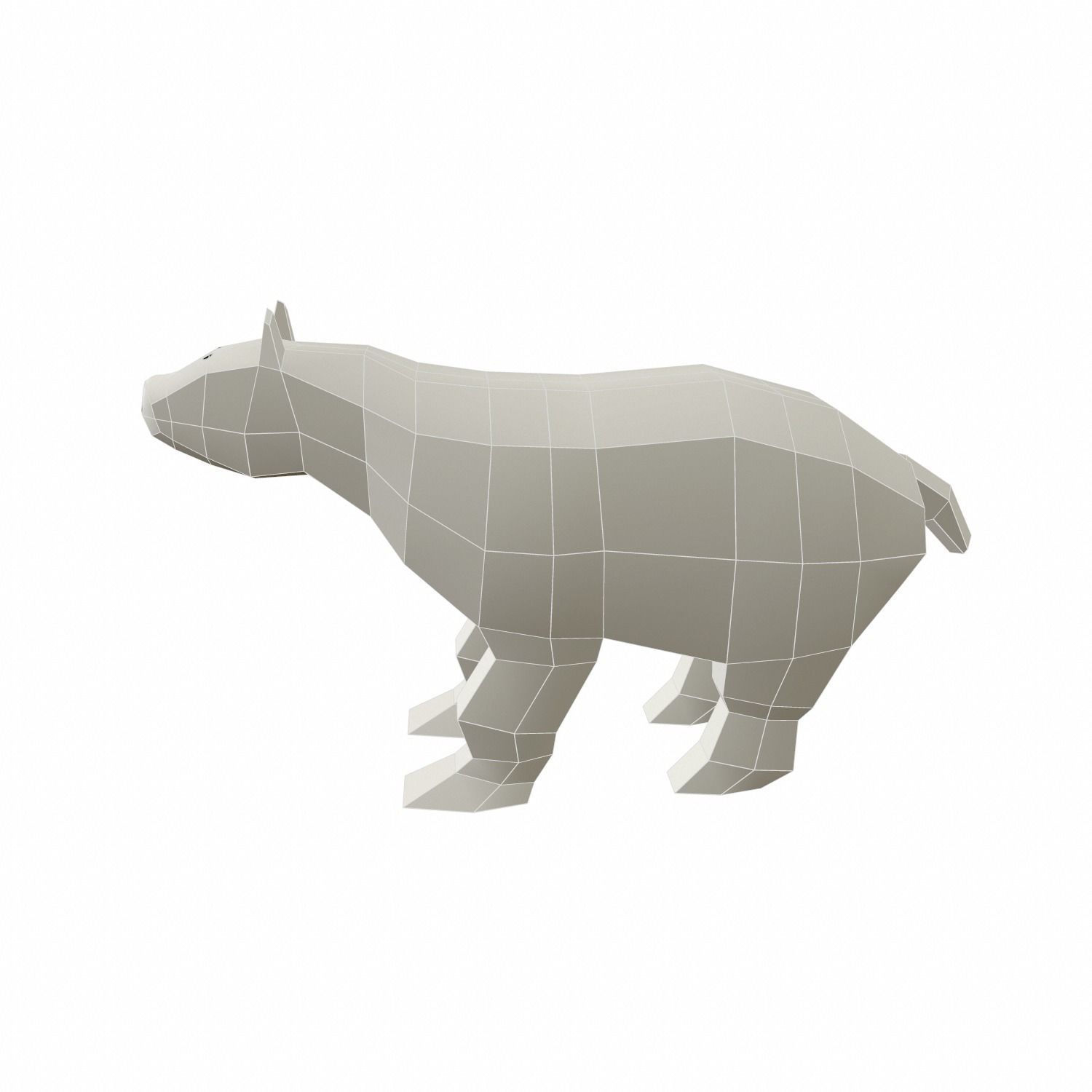 Bear Cartoon Low-poly 3D model_13